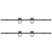 Doos met onderdelen voor schuifdeur 200 cm staal zwart 6