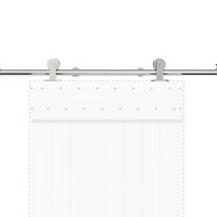 Schuifdeur onderdelenset 200 cm roestvrij staal zilverkleurig 8