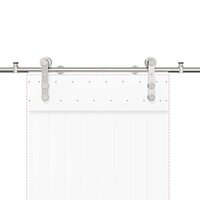 Schuifdeur onderdelenset 200 cm roestvrij staal zilverkleurig 8