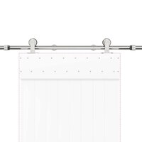 Schuifdeur onderdelenset 200 cm roestvrij staal zilverkleurig 8