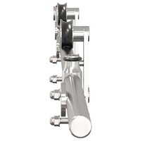 Schuifdeur onderdelenset 200 cm roestvrij staal zilverkleurig 6