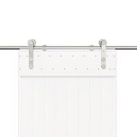 Schuifdeur onderdelenset 200 cm roestvrij staal zilverkleurig 8