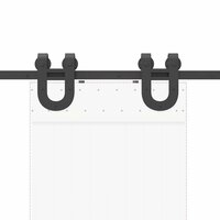 Doos met onderdelen voor schuifdeur 183 cm staal zwart 8