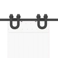 Doos met onderdelen voor schuifdeur 200 cm staal zwart 8