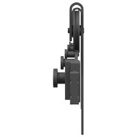 Doos met onderdelen voor schuifdeur 200 cm staal zwart 6