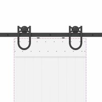 Doos met onderdelen voor schuifdeur 183 cm staal zwart 8