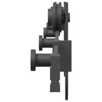 Doos met onderdelen voor schuifdeur 200 cm staal zwart 6