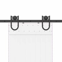 Doos met onderdelen voor schuifdeur 200 cm staal zwart 8