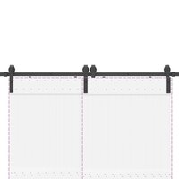 Doos met onderdelen voor schuifdeur 200 cm staal zwart 8