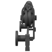 Doos met onderdelen voor schuifdeur 183 cm staal zwart 6