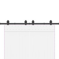 Doos met onderdelen voor schuifdeur 183 cm staal zwart 8