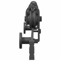 Doos met onderdelen voor schuifdeur 200 cm staal zwart 6