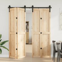 Doos met onderdelen voor schuifdeur 183 cm staal zwart 3