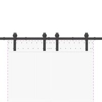 Doos met onderdelen voor schuifdeur 183 cm staal zwart 8