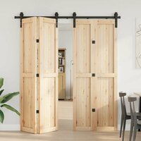 Doos met onderdelen voor schuifdeur 200 cm staal zwart 3