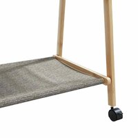 Kledingrek met schappen en wielen 106x34x106,5 cm bamboe 8