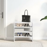 Schoenenrekken 2 st stapelbaar 60x30x30,5 cm wit 3