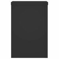 Plantenstandaards 2 st 25x25x35 cm bewerkt hout zwart 5