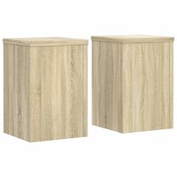 Plantenstandaards 2 st 25x25x35 cm bewerkt hout sonoma eiken 2
