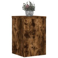 Plantenstandaards 2 st 25x25x35 cm bewerkt hout gerookt eiken 3