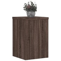 Plantenstandaards 2 st 25x25x35 cm bewerkt hout bruin eiken 3