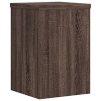Plantenstandaards 2 st 25x25x35 cm bewerkt hout bruin eiken 4