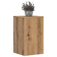 Plantenstandaards 2 st 30x30x50 cm hout artisanaal eiken 3