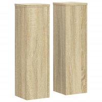Plantenstandaards 2 st 17x17x60 cm bewerkt hout sonoma eiken 2