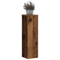 Plantenstandaards 2 st 17x17x60 cm bewerkt hout oud houtkleurig 3