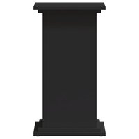 Plantenstandaard 33x33x60 cm bewerkt hout zwart 5