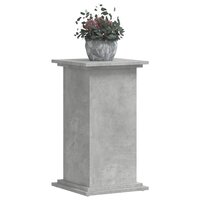 Plantenstandaard 33x33x60 cm bewerkt hout betongrijs 3
