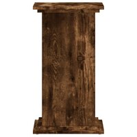 Plantenstandaard 33x33x60 cm bewerkt hout gerookt eikenkleurig 5