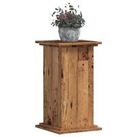Plantenstandaard 33x33x60 cm bewerkt hout oud houtkleurig 3