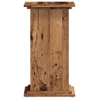 Plantenstandaard 33x33x60 cm bewerkt hout oud houtkleurig 5