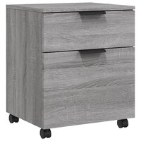 Dossierkast verrijdbaar 45x38x54 cm bewerkt hout grijs sonoma 2