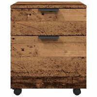Dossierkast verrijdbaar 45x38x54cm bewerkt hout oud houtkleurig 5