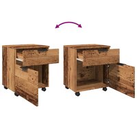 Dossierkast verrijdbaar 45x38x54cm bewerkt hout oud houtkleurig 8