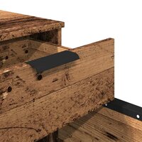 Dossierkast verrijdbaar 45x38x54cm bewerkt hout oud houtkleurig 9