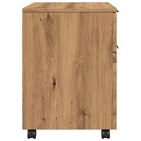 Dossierkast verrijdbaar 45x38x54 cm hout artisanaal eikenkleur 6