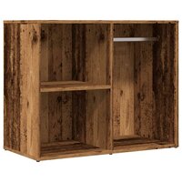 Kledingkast 80x40x65 cm bewerkt hout oud houtkleurig 2