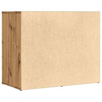 Kledingkast 80x40x65 cm bewerkt hout artisanaal eikenkleur 6