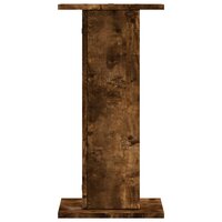 Speakerstandaards 2 st 30x30x60 cm bewerkt hout gerookt eiken 4