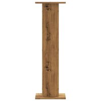 Speakerstandaards 2 st 30x30x95 cm hout artisanaal eikenkleurig 4