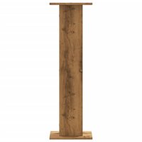 Speakerstandaards 2 st 30x30x95 cm hout artisanaal eikenkleurig 5