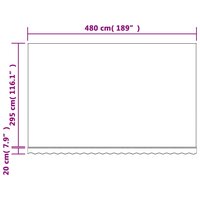 Vervangingsdoek voor luifel gestreept 5x3 m rood en wit 7