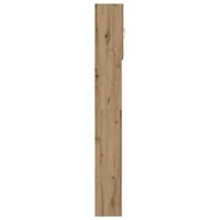 Wasmachinekast 64x24x190 cm bewerkt hout artisanaal eikenkleur 7