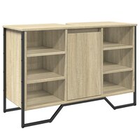 Wastafelkast 91x35x60 cm bewerkt hout sonoma eikenkleurig 2