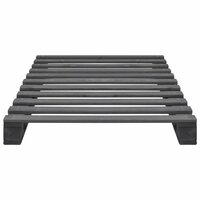 Bedframe pallet massief grenenhout grijs 90x200 cm 3