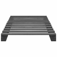 Bedframe pallet massief grenenhout grijs 100x200 cm 3