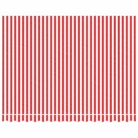Vervangingsdoek voor luifel gestreept 3,5x2,5 m rood en wit 3